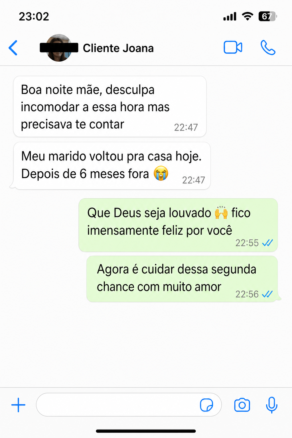 Conversa real de cliente com Mãe Michelle (2)